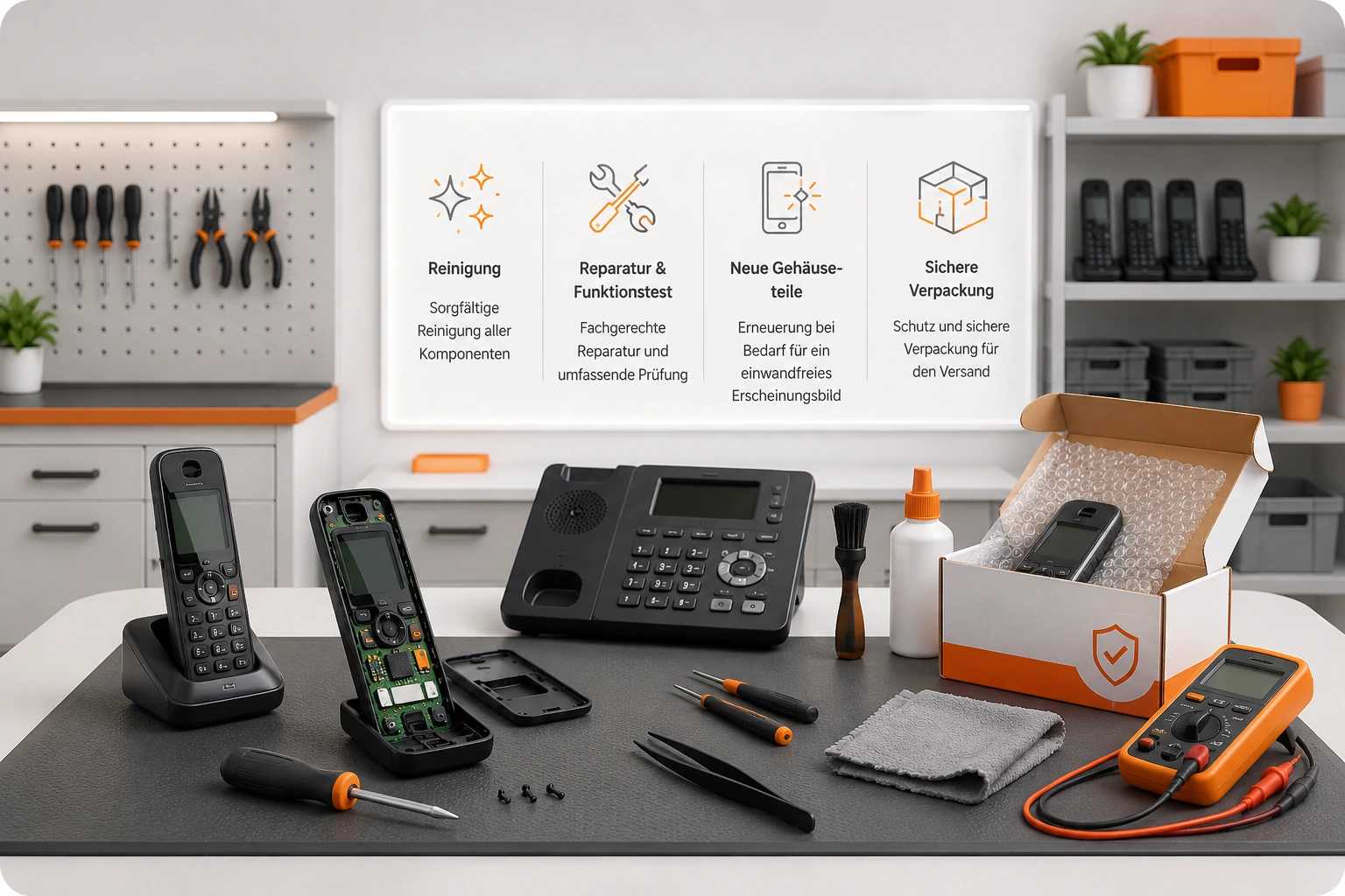 Professionelle Reparatur und Aufbereitung von Kommunikationsprodukten bei INTERTRADE